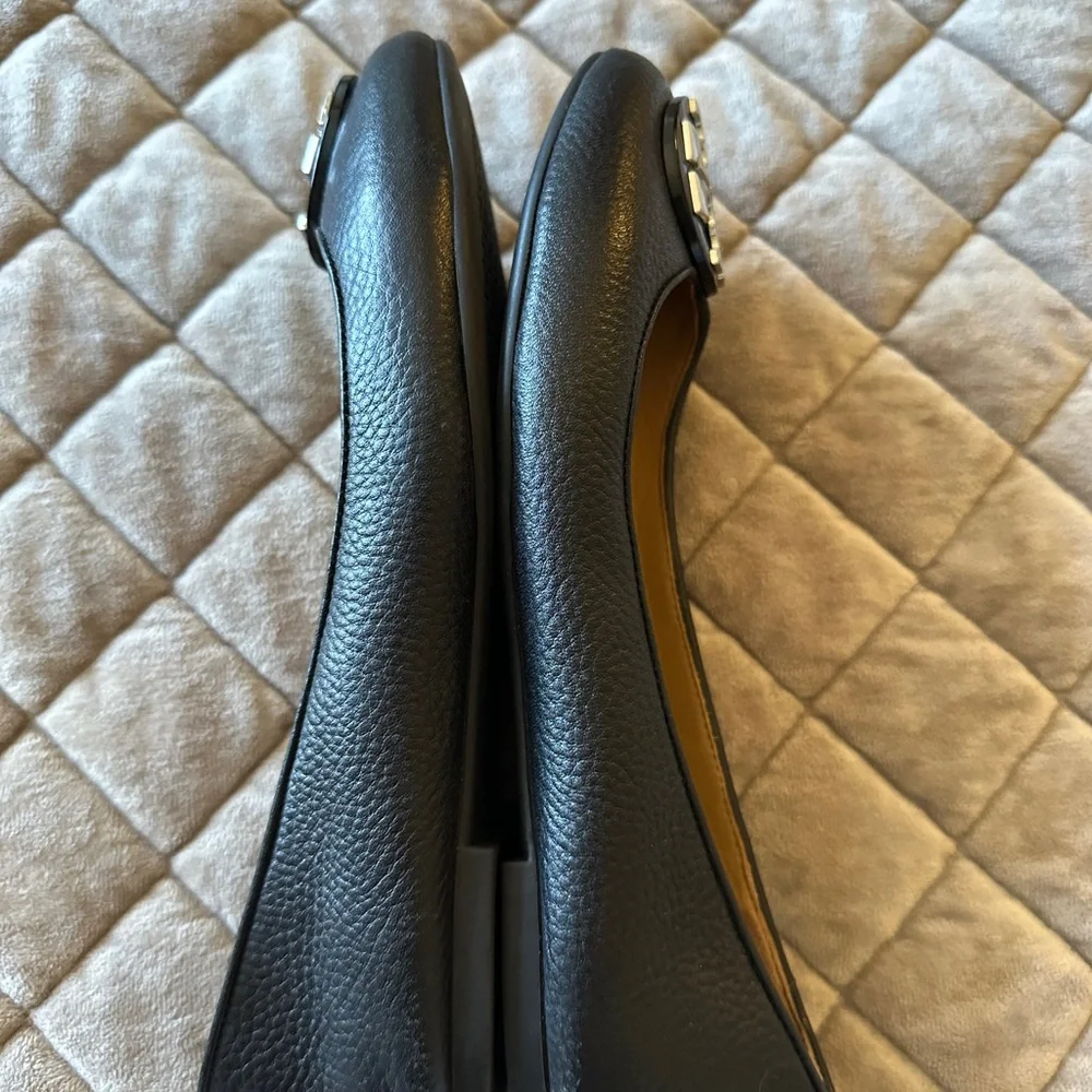 Tory Burch Black Leather Ballet Flats - Picture 4 of 5